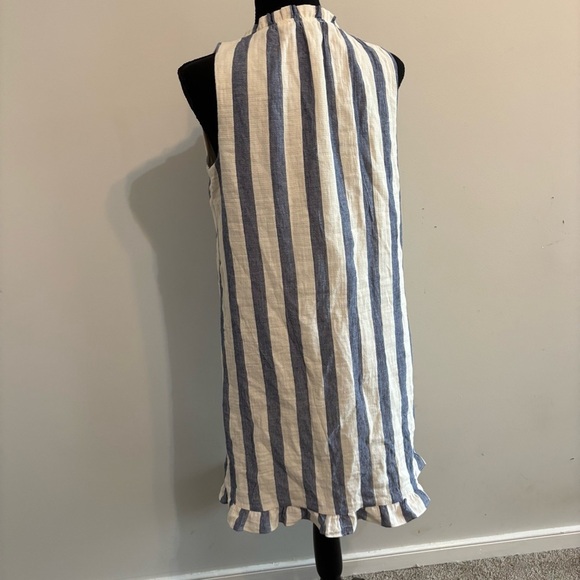 Altar’d State Stripe Embroidered Floral Shift Dress Blue White MultiColor Size M - Picture 5 of 9